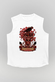 Melvins Baskılı Beyaz Unisex Kolsuz Tişört - Tshirt