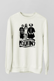 Melvins Baskılı Beyaz Unisex Sweatshirt