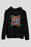 Melvins Baskılı Unisex Siyah Kapüşonlu Sweatshirt