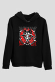 Melvins Baskılı Unisex Siyah Kapüşonlu Sweatshirt