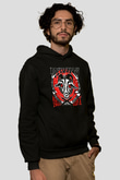 Melvins Baskılı Unisex Siyah Kapüşonlu Sweatshirt