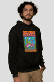 Melvins Baskılı Unisex Siyah Kapüşonlu Sweatshirt