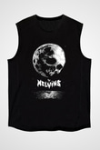Melvins Baskılı Unisex Siyah Kolsuz Tişört - Tshirt