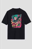 Melvins Baskılı Unisex Siyah Oversize Tişört - Tshirt