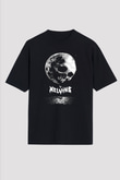 Melvins Baskılı Unisex Siyah Oversize Tişört - Tshirt
