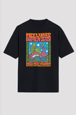 Melvins Baskılı Unisex Siyah Oversize Tişört - Tshirt