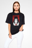 Melvins Baskılı Unisex Siyah Oversize Tişört - Tshirt