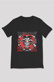 Melvins Baskılı Unisex Siyah V Yaka Tişört - Tshirt