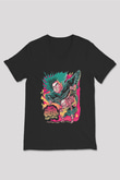 Melvins Baskılı Unisex Siyah V Yaka Tişört - Tshirt