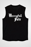 Mercyful Fate Baskılı Unisex Siyah Kolsuz Tişört - Tshirt
