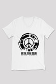 Metal Gear Solid Beyaz Unisex V Yaka Tişört T-Shirt