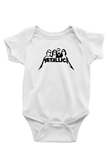 Metallica Baskılı Beyaz Unisex Bebek Body - Zıbın