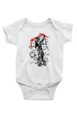 Metallica Baskılı Beyaz Unisex Bebek Body - Zıbın