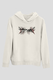 Metallica Baskılı Beyaz Unisex Kapüşonlu Sweatshirt