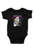 Metallica Baskılı Unisex Siyah Bebek Body - Zıbın