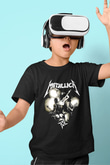 Metallica Baskılı Unisex Siyah Çocuk Tişört - Tshirt