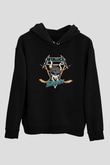 Metallica Baskılı Unisex Siyah Kapüşonlu Sweatshirt