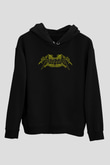 Metallica Baskılı Unisex Siyah Kapüşonlu Sweatshirt