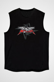 Metallica Baskılı Unisex Siyah Kolsuz Tişört - Tshirt