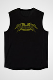 Metallica Baskılı Unisex Siyah Kolsuz Tişört - Tshirt