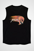 Metallica Baskılı Unisex Siyah Kolsuz Tişört - Tshirt