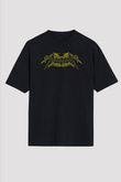 Metallica Baskılı Unisex Siyah Oversize Tişört - Tshirt