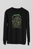 Metallica Baskılı Unisex Siyah Sweatshirt