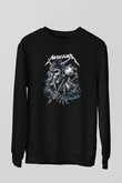 Metallica Baskılı Unisex Siyah Sweatshirt