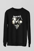 Metallica Baskılı Unisex Siyah Sweatshirt