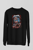 Metallica Baskılı Unisex Siyah Sweatshirt