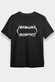 Metallica Baskılı Unisex Siyah Tişört - Tshirt