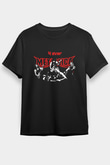 Metallica Baskılı Unisex Siyah Tişört - Tshirt