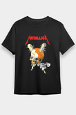 Metallica Baskılı Unisex Siyah Tişört - Tshirt