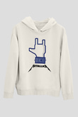 Metallica Beyaz Unisex Kapşonlu Sweatshirt
