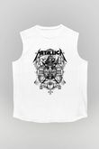 Metallica Beyaz Unisex Kolsuz Tişört