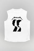 Metallica Beyaz Unisex Kolsuz Tişört