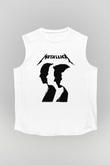 Metallica Beyaz Unisex Kolsuz Tişört
