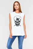 Metallica Beyaz Unisex Kolsuz Tişört