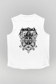 Metallica Beyaz Unisex Kolsuz Tişört