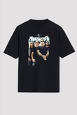 Metallica Group Siyah Unisex Oversize Tişört T-Shirt