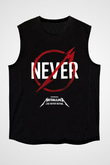 Metallica Never Siyah Unisex Kolsuz Tişört