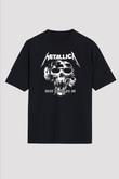 Metallica Siyah Unisex Oversize Tişört T-Shirt
