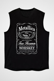 Metallica Whiskey Siyah Unisex Kolsuz Tişört