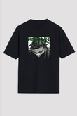 Method Man Baskılı Unisex Oversize Siyah Tişört