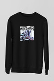 Method Man Baskılı Unisex Siyah Sweatshirt