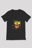 Method Man Baskılı Unisex Siyah V Yaka Tişört