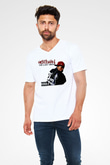 Method Man Beyaz Unisex V Yaka Tişört T-Shirt