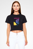 Method Man Siyah Crop Top Tişört
