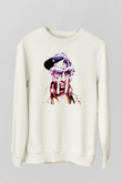 Mf Doom Baskılı Beyaz Unisex Sweatshirt