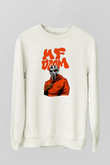Mf Doom Baskılı Beyaz Unisex Sweatshirt